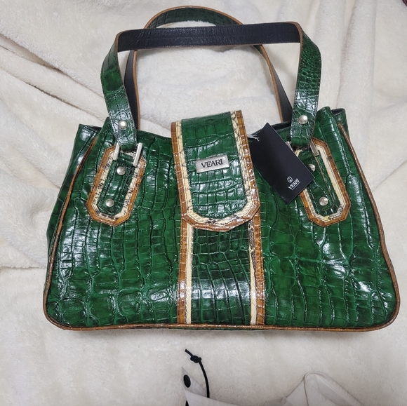 VIARI Green Alligator Purse